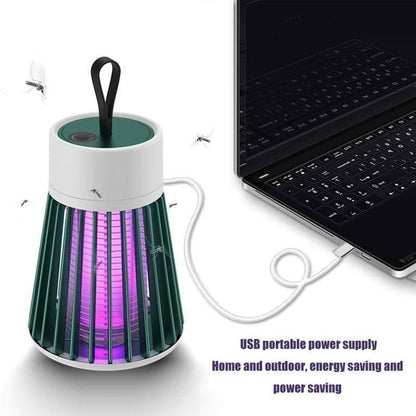 Rechargeable USB bug zapper for outdoor camping and patio, effectively repelling insects.