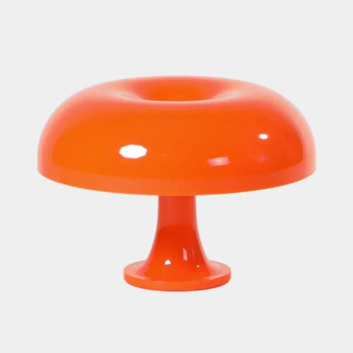 Portable elegant mushroom table lamp with warm LED light, perfect for modern home ambiance.