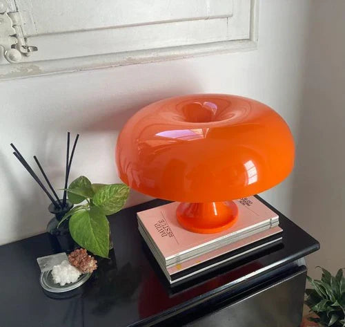 LumiShroom portable mushroom lamp, stylish LED light for ambiance, perfect modern decor piece.