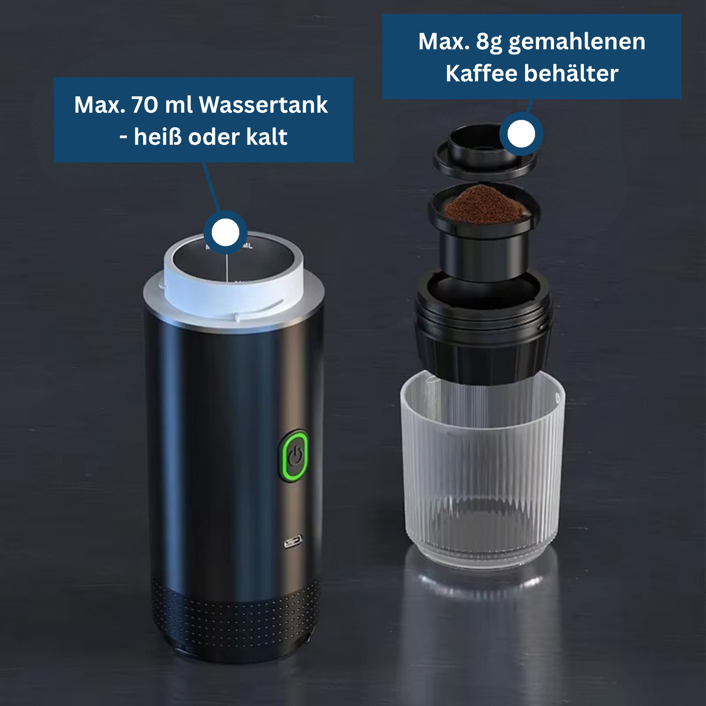 Travel espresso machine, handheld for easy brewing, essential camping and travel accessory