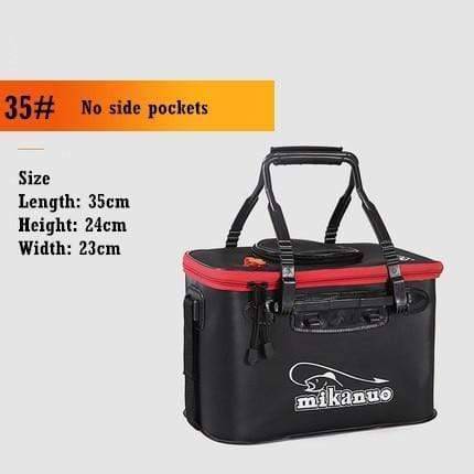 Fishing accessories: a portable tank bucket, ideal for storing live bait and organizing essential fishing equipment on the go.