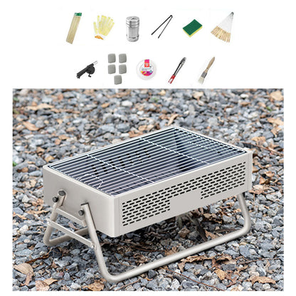 Portable smokeless charcoal grill, perfect for tailgating and events