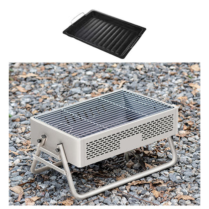 Compact BBQ grill with stand, smokeless and portable for any adventure