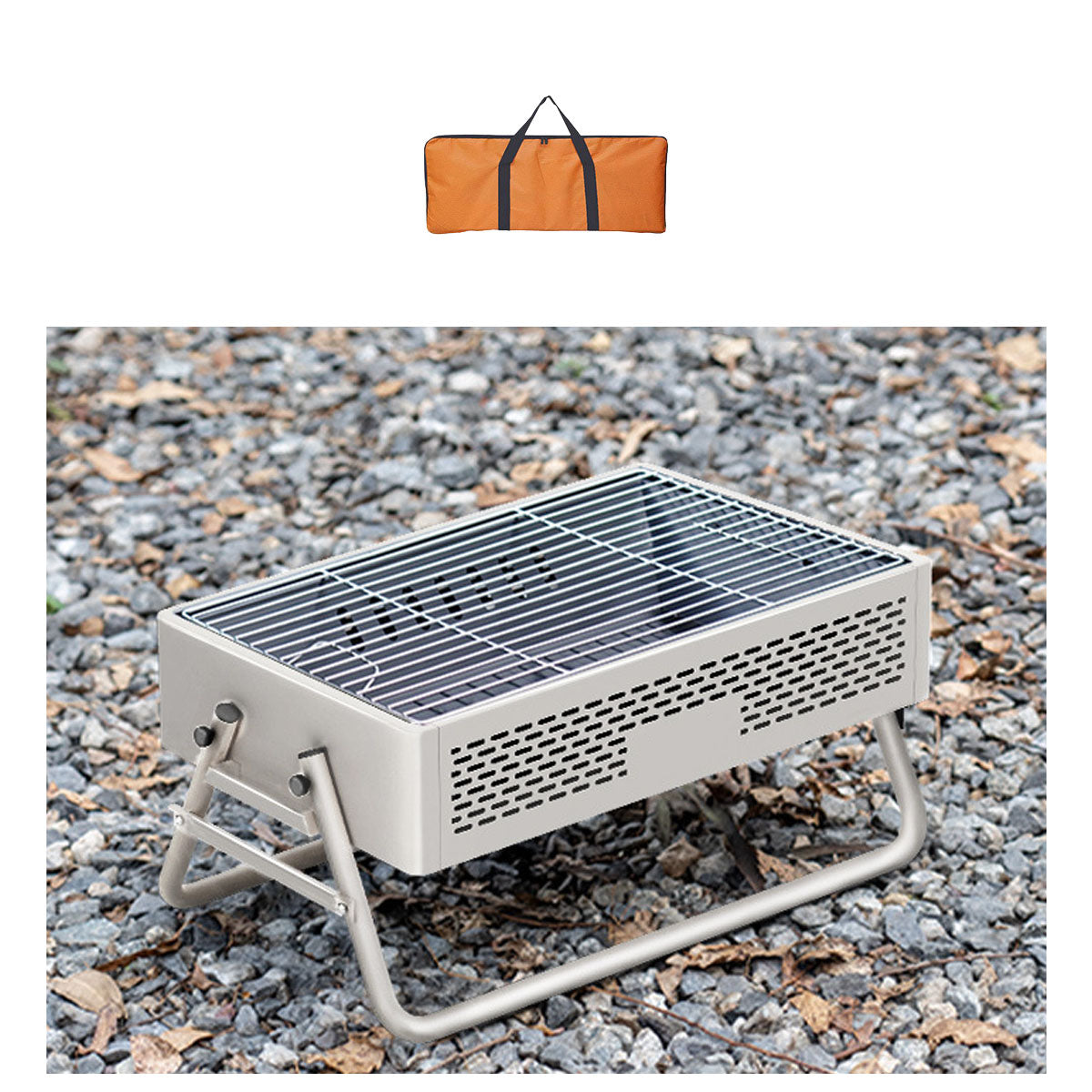 Portable & smokeless grill for outdoor cooking, great for small spaces