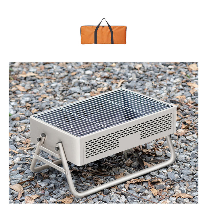 Portable & smokeless grill for outdoor cooking, great for small spaces