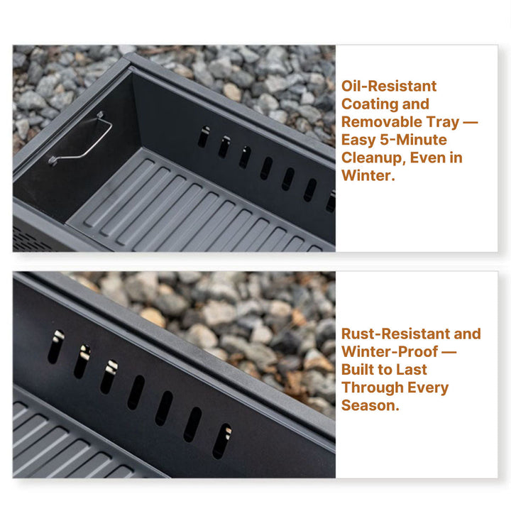 Charcoal grilling set, foldable design for camping and tailgating fun
