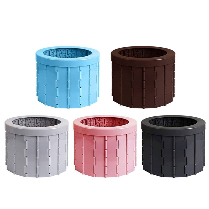 Portable folding commode toilet seat for camping, travel & outdoor use, compact and lightweight