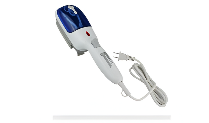 Powerful clothes steamer with fast heat-up for smooth, wrinkle-free garments. Easy-to-use household appliance.