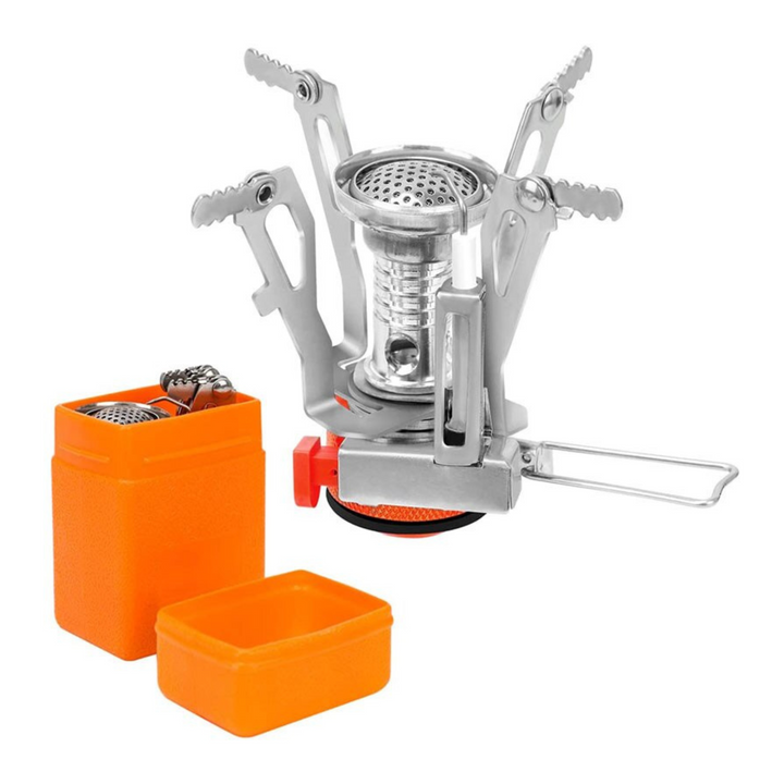 Portable gas stove attachment for camping & outdoor cooking, ideal kitchen accessory