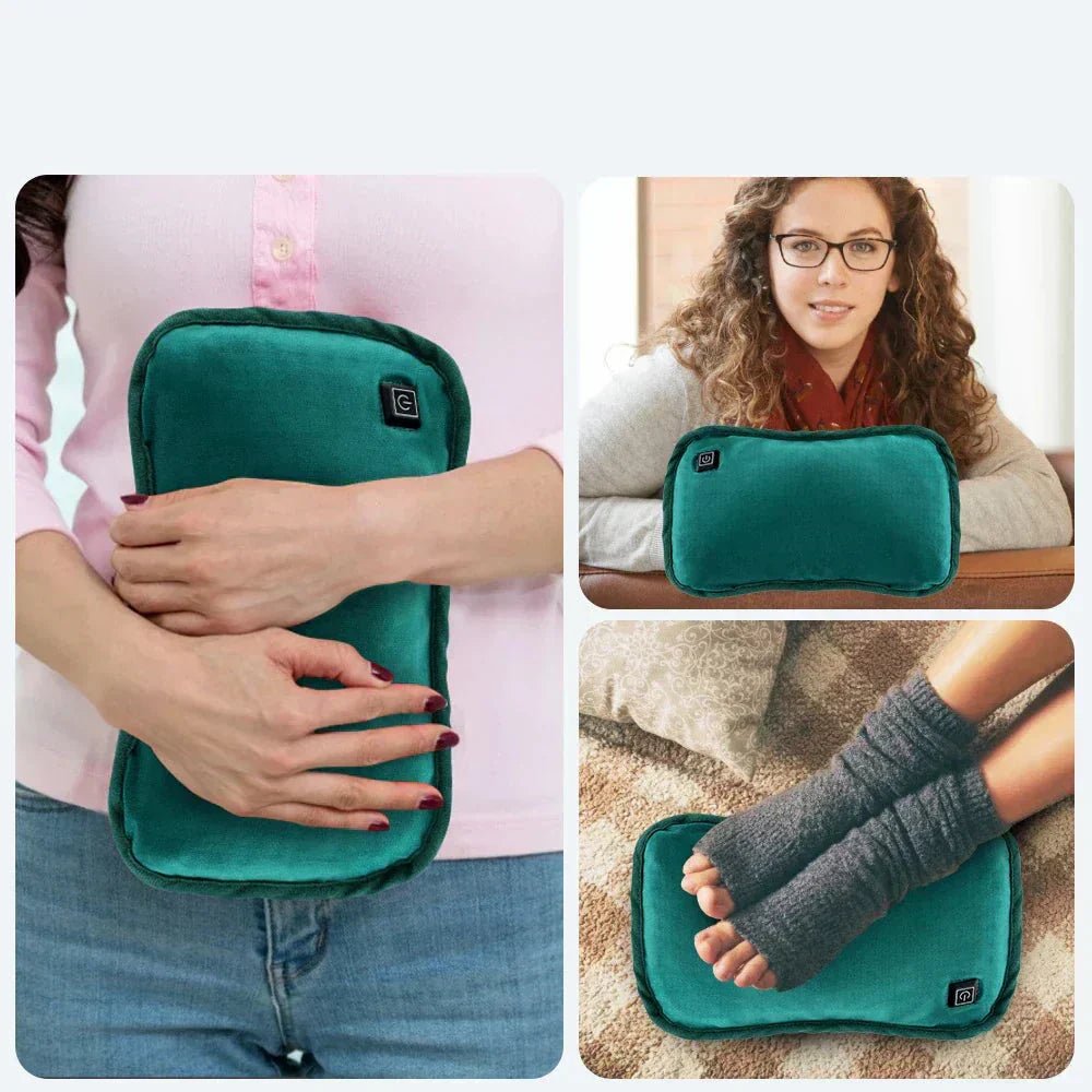 Wireless, portable heating pad provides soothing heat therapy for neck, back & shoulder pain management.