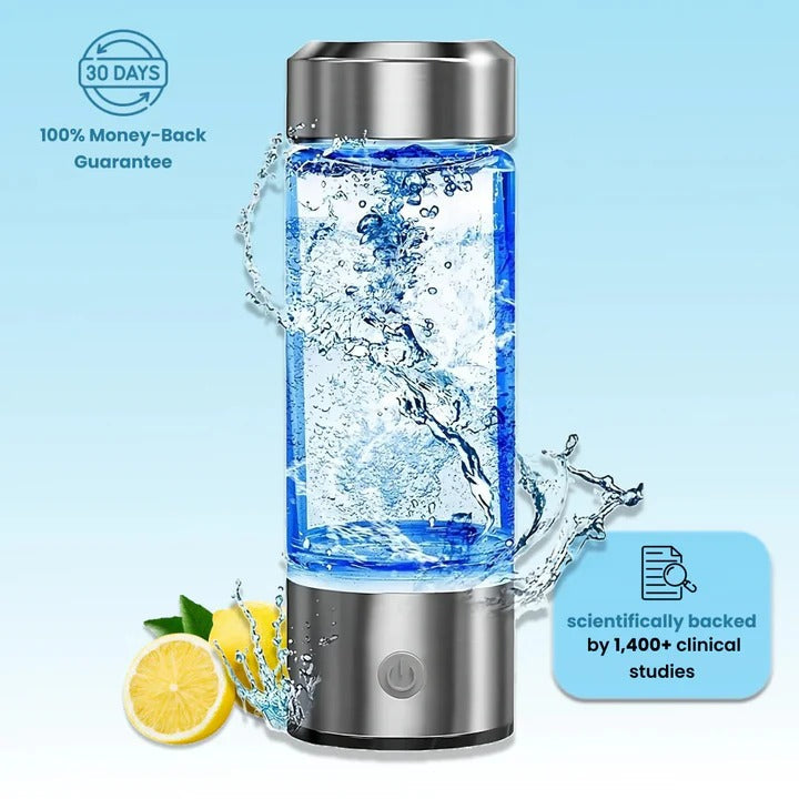Enjoy purified, healthy hydrogen water with this advanced electrolysis bottle.