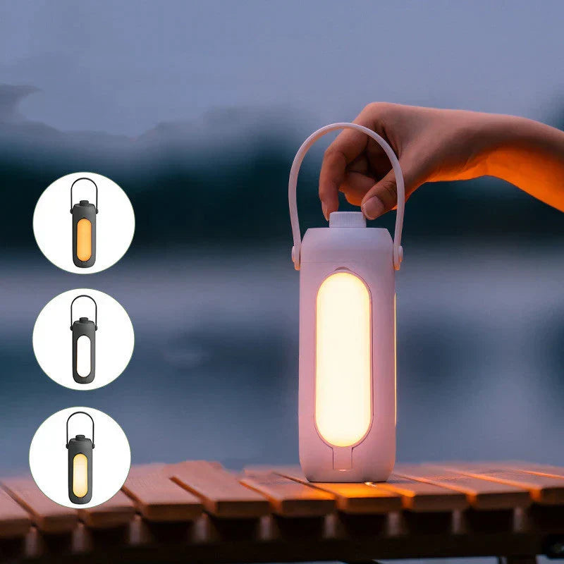 LumiCamp universal portable camping lamp, perfect for wilderness adventures and outdoor light needs.