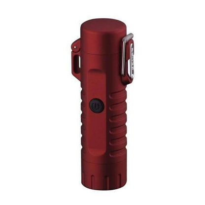 Rechargeable arc lighter with built-in LED flashlight, ideal survival gear