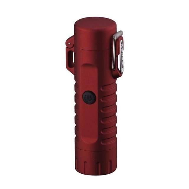 Rechargeable arc lighter with built-in LED flashlight, ideal survival gear