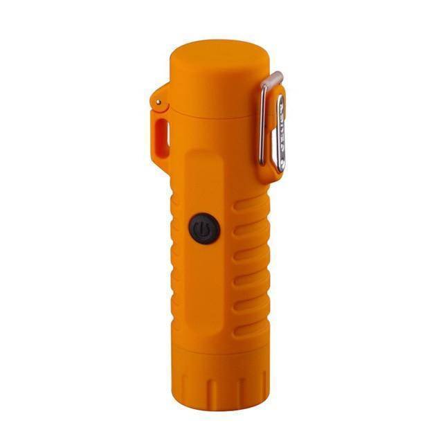 Durable rechargeable flashlight lighter for hiking, survival & everyday carry