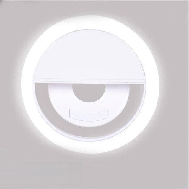 Essential portable LED ring light. Achieve stunning selfies and professional laptop video quality.