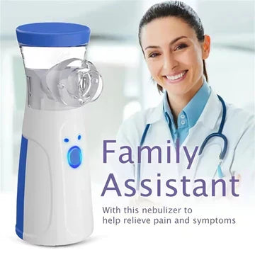 Unisex mesh nebulizer for asthma care & respiratory relief. Compact, silent & portable for adults & kids.