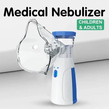 Silent portable nebulizer with mesh technology, ideal for adults & kids. USB rechargeable for on-the-go relief.