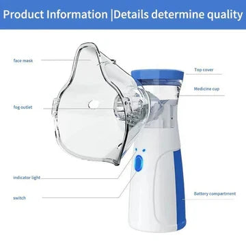 Handheld portable nebulizer for adults & kids. Advanced mesh technology ensures efficient, silent respiratory treatment.