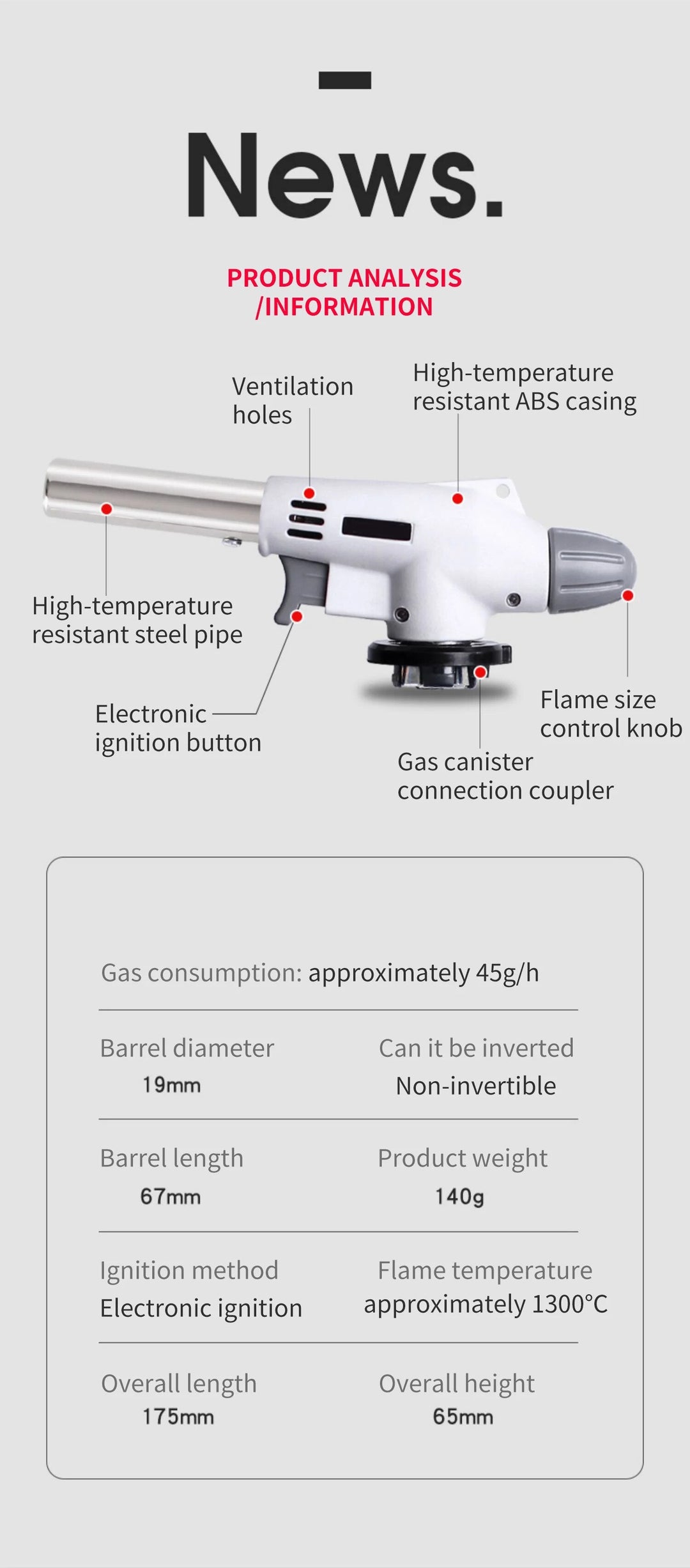Butane gas torch igniting a portable camping stove, ready for outdoor meals.