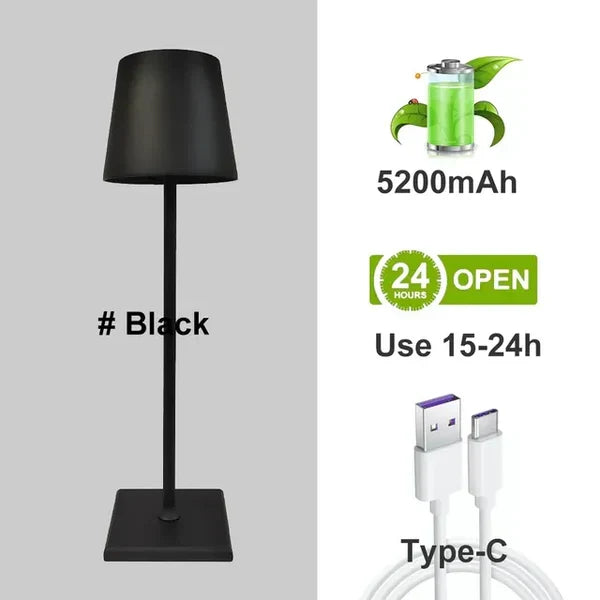 Dimmable touch control LED table lamp, modern lighting. Adjustable brightness for reading, desk or ambient light.