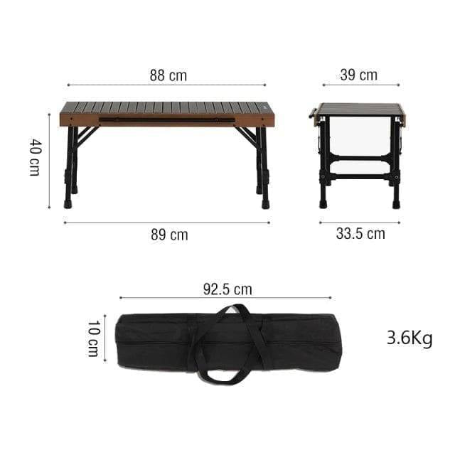 Outdoor dining portable grill station with folding legs, perfect for camp stove use and meal preparation.