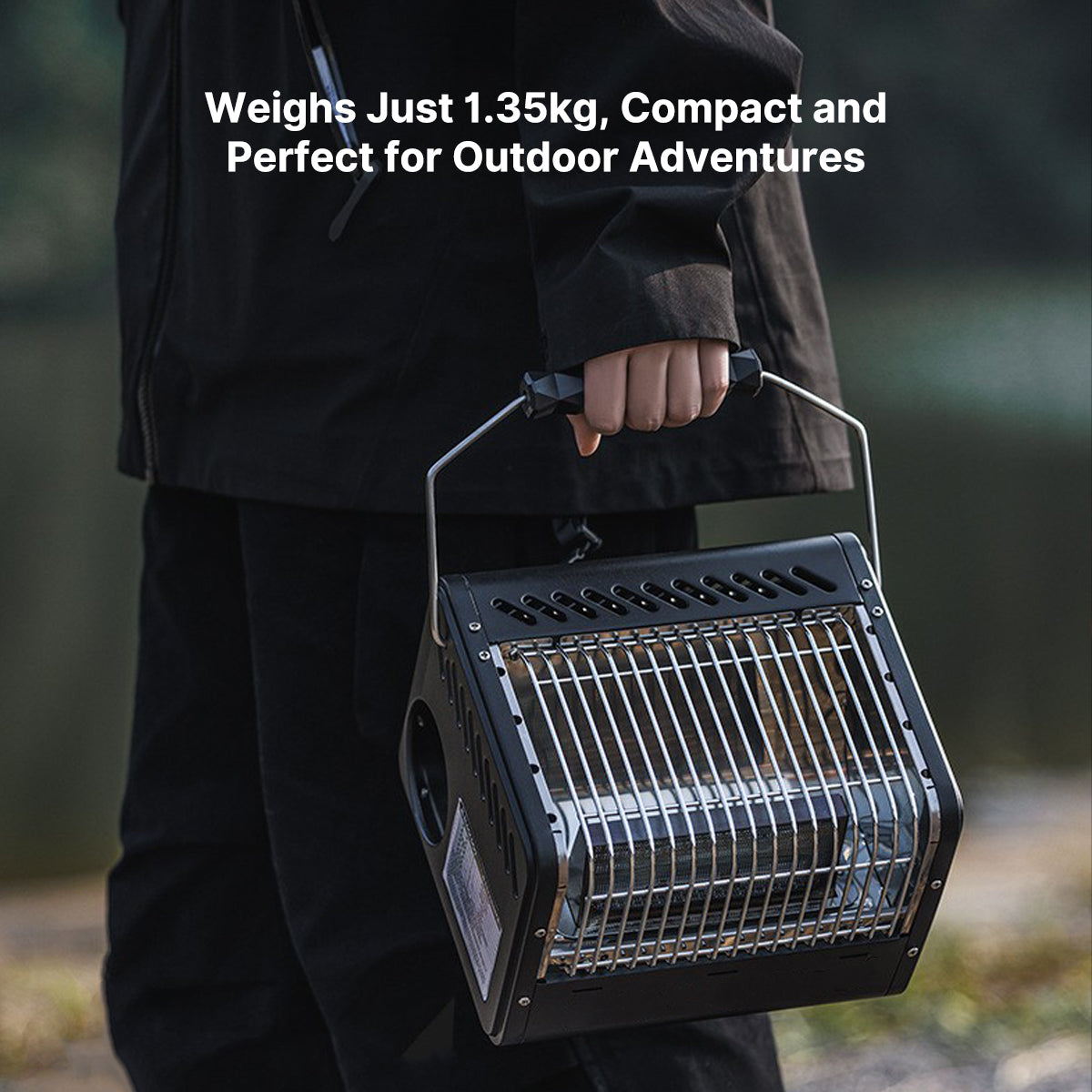 Travel-friendly portable winter heater with boiling feature, ideal for outdoor adventures