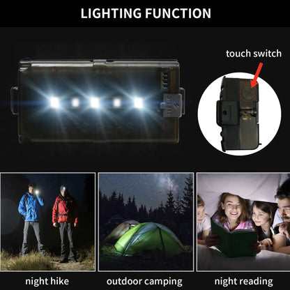 Travel camping shower pump with suction cup and S-hook, allowing hands-free use in outdoor settings