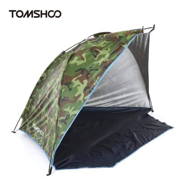 Lightweight portable sunshade tent, designed for camping, beach outings, and outdoor fishing safety.
