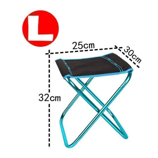 Compact outdoor camping chair; essential lightweight gear for fishing and beach adventures