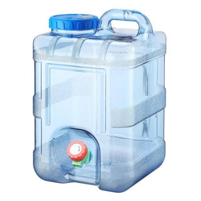 Survival water storage barrel, 15L, with spigot and handle, perfect for emergency hydration