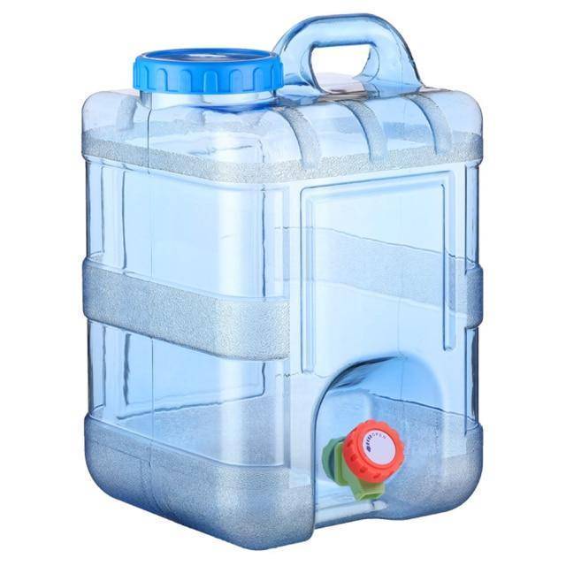 Travel-friendly water storage barrel with spigot, large capacity, for outdoor and camping needs