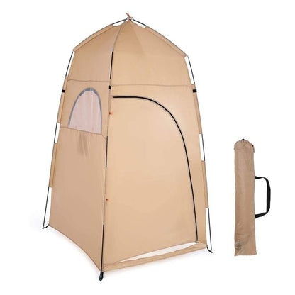 Compact portable camping privacy shelter tent, perfect for a toilet or changing room.