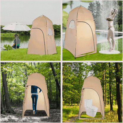 Essential camping gear: a portable privacy toilet tent, offering convenience and shelter.