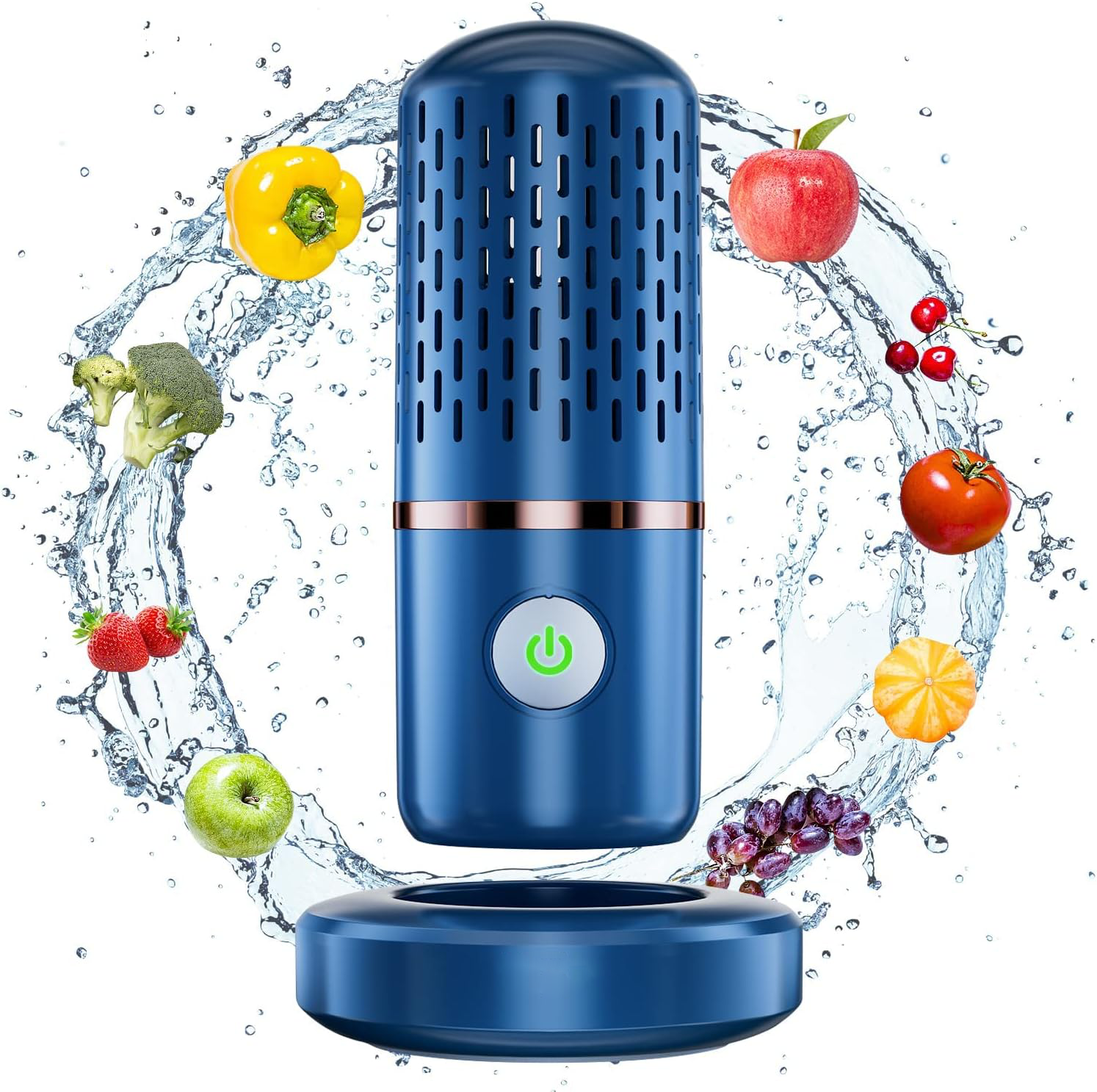 Compact fruit & vegetable washer removes residues, ensuring food safety. Essential kitchen gadget for healthy living.