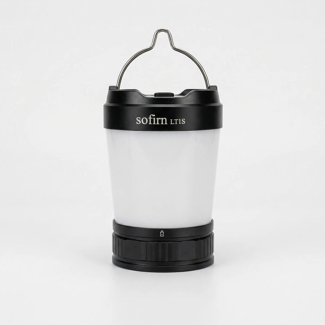 Rechargeable camping lantern & power bank with USB-C, ideal for hiking gear and outdoor emergency lighting.