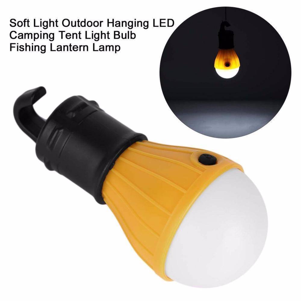 Lightweight battery-operated camping lantern, providing soft light for outdoor spaces