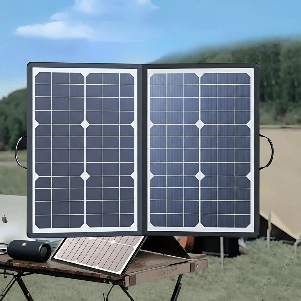 Reliable portable solar power bank for emergency kits, off-grid adventures, and mobile device charging.