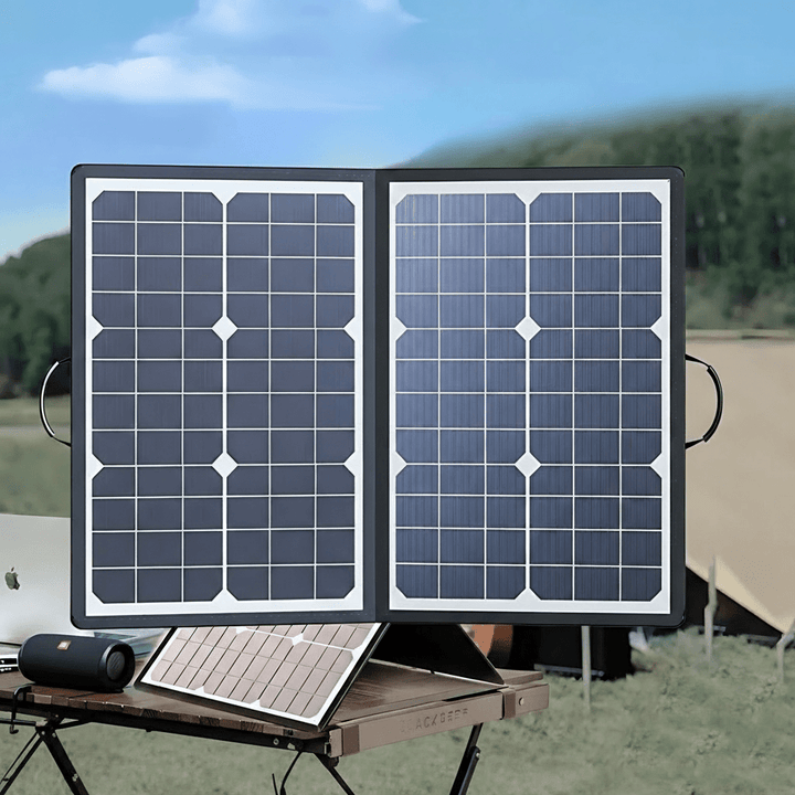Reliable portable solar power bank for emergency kits, off-grid adventures, and mobile device charging.