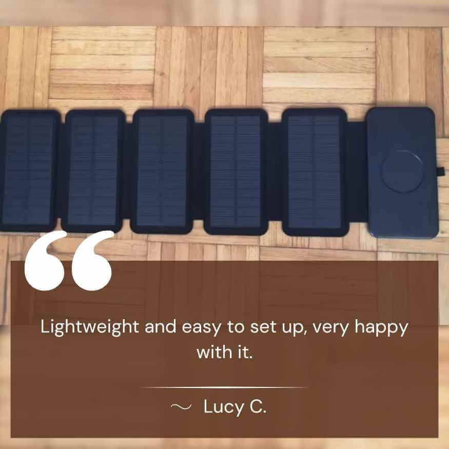 Lightweight solar charger for outdoor use, essential backpacking & travel gear