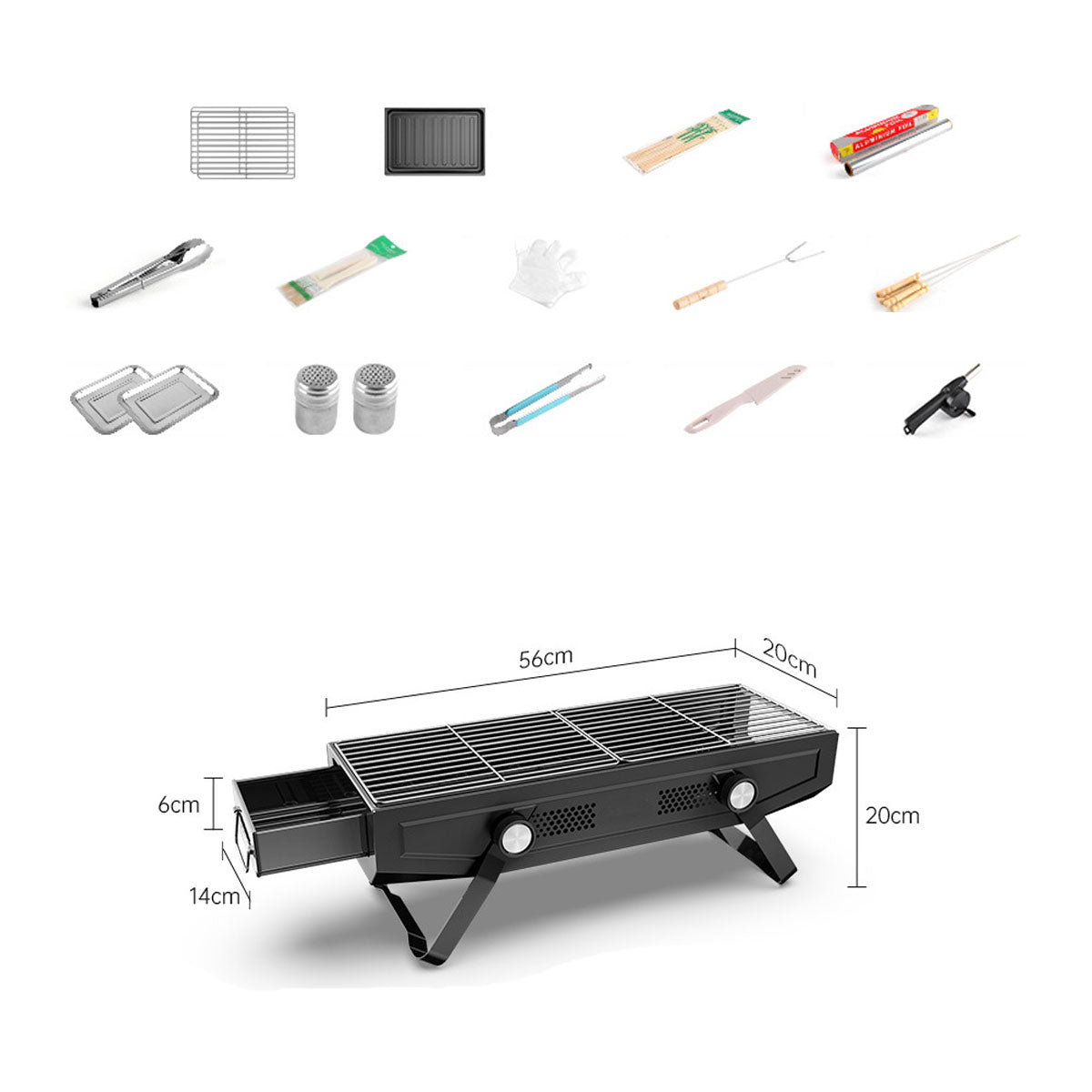 Stainless steel travel grill, perfect for outdoor camping adventures