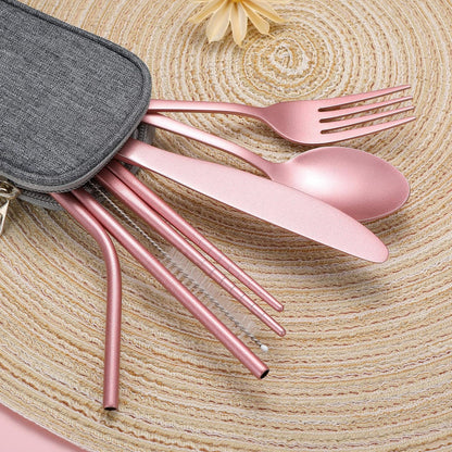 Durable portable cutlery for camping, picnics, and travel.
