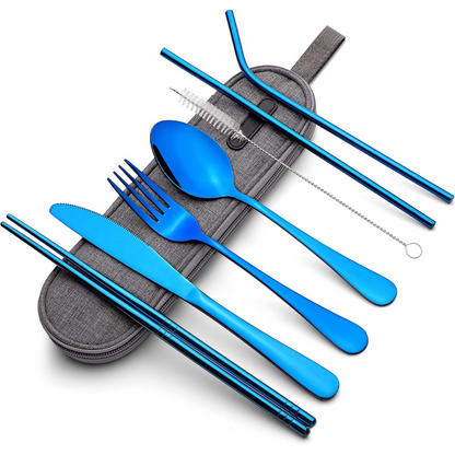 High-quality stainless steel eating utensils for eco-conscious travel and daily meals.