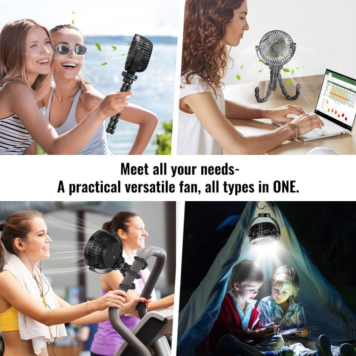 Powerful personal cooling fan with 8000mAh battery, perfect for hot summer days and travel.