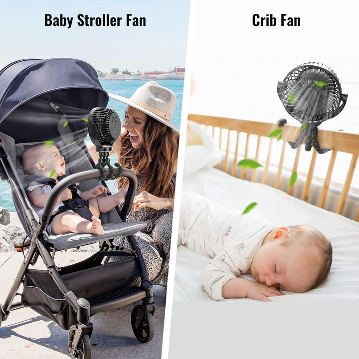 Compact portable fan with strong grip and flexible tripod for versatile cooling anywhere, anytime.