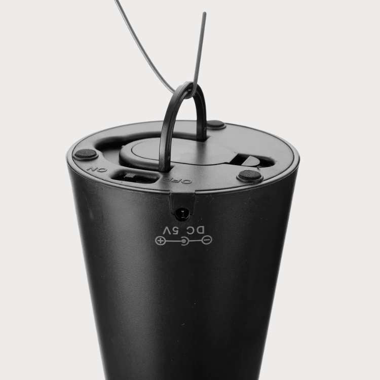 Portable fly repellent fan, lightweight design for easy transport to any outdoor eating event