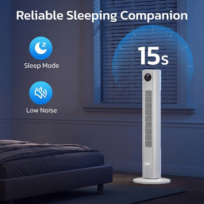 Slim tower air conditioner unit, perfect for small rooms. Provides powerful, portable home cooling for summer.