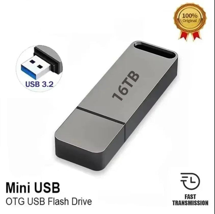 Rugged 4TB USB 3.2 flash drive, engineered to be waterproof and shockproof for reliable portable storage.