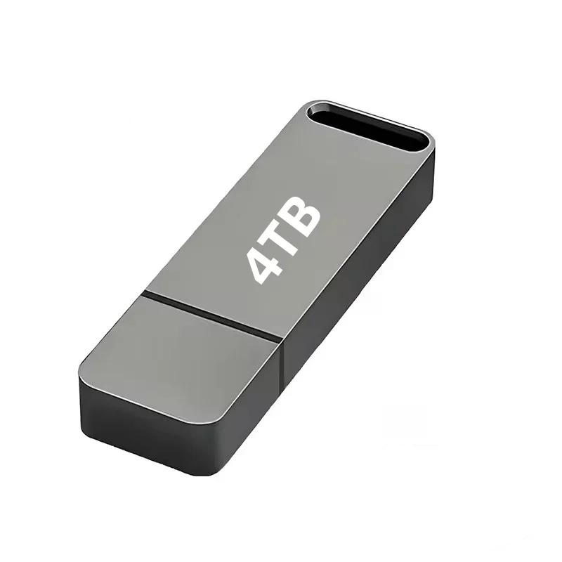 Sleek 4TB USB 3.2 flash drive, offering waterproof and shockproof protection for critical data transfer.