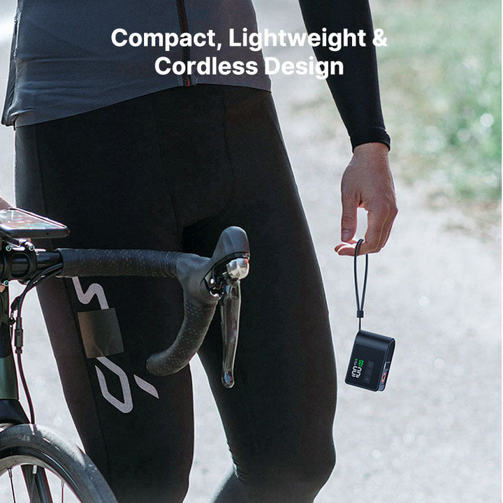 Unisex cycling accessory: USB-C powered portable tire pump, ideal for on-the-go bike repairs